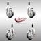 Service Caster 4 Inch 316SS Thermoplastic Rubber Swivel 3/4 Inch Stem Caster Brake SCC, 2PK SCC-SS316EX20S414-TPRB-2-TLB-2-34 - alternate 5